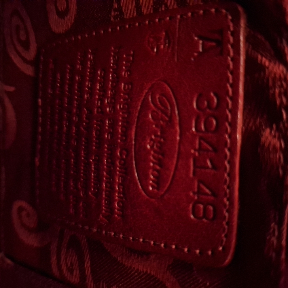 Brighton Red Leather croc Embossed shoulder bag 13.5"x10" - Picture 11 of 14